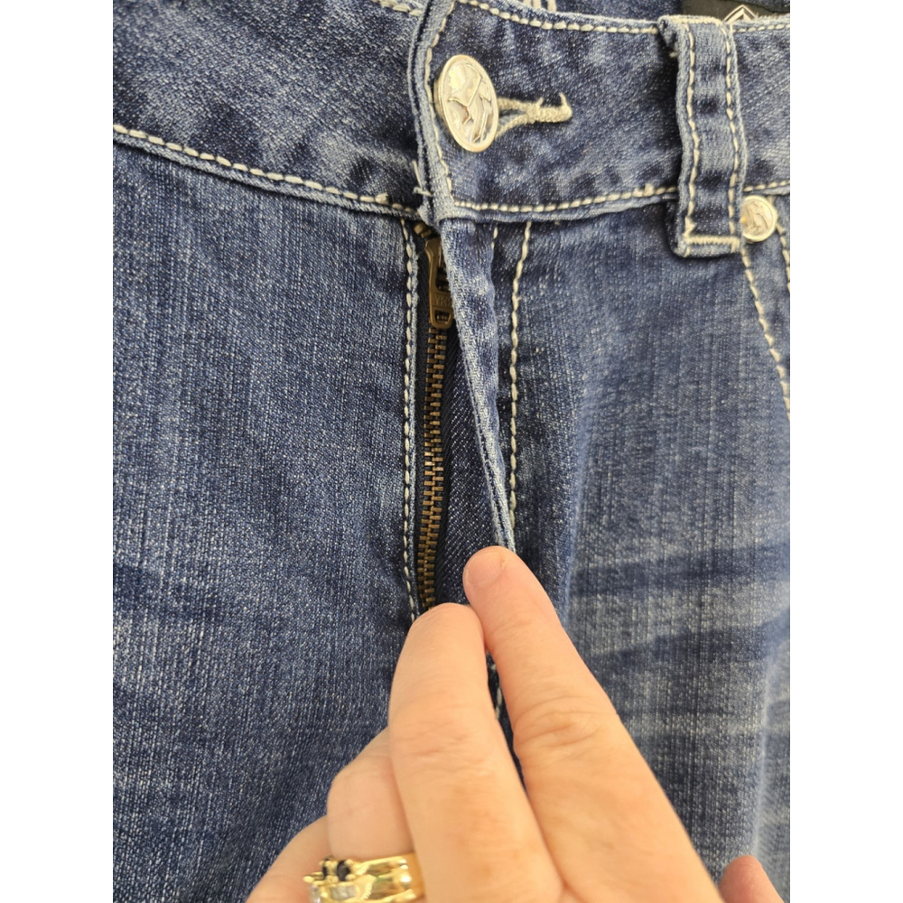 Rock And Roll Cowgirl Boyfriend Denim Jeans. Cot/span. Ladies Size 30x32 - Picture 4 of 14